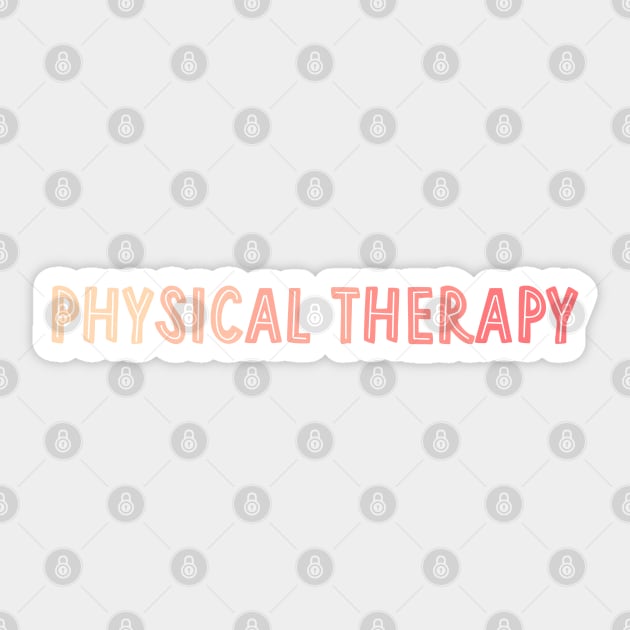 physical therapy - peach Sticker by cartershart